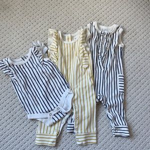 3X Pehr jumpers 0-3 months all run large (usually up to 6 months!)